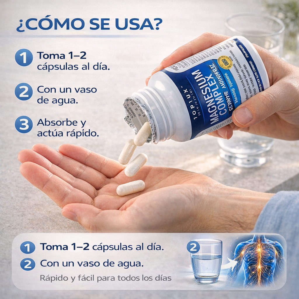 Magnesio Ultra 8 en 1 - Energía, descanso y calma en una sola cápsula